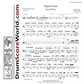 Royal Blood - Figure It Out - Drum Sheet